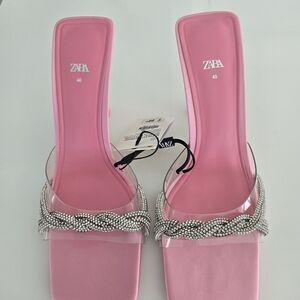 Zara Pink Women's Shoes with Rhinestone Detail